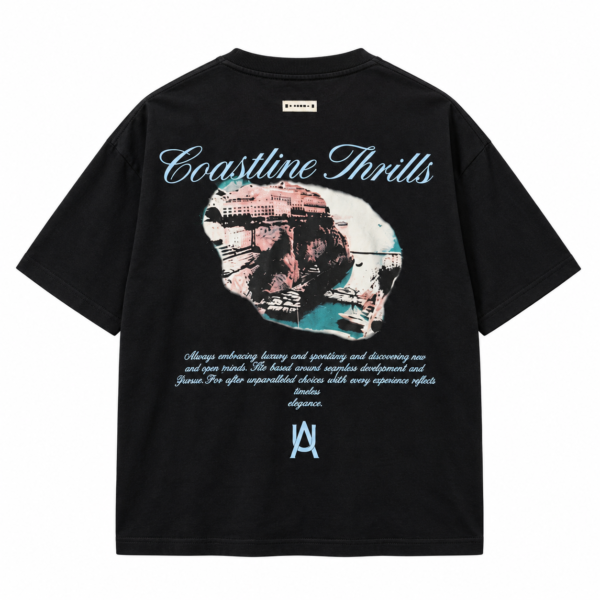 Camiseta Oversize Urban Coastline Thrills – Negra